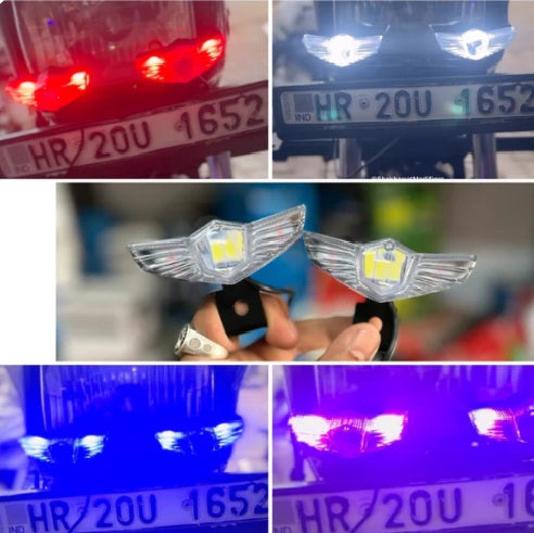 Universal Fly Wings Motoled RGB Flashing Modes LED Light for bikes (2 Pcs)