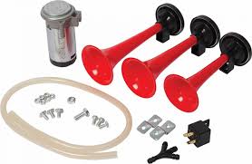 Original 3 Pipe Air Horn 12 Volts (DC) For Bike, Cars, Trucks & Heavy Vechicles