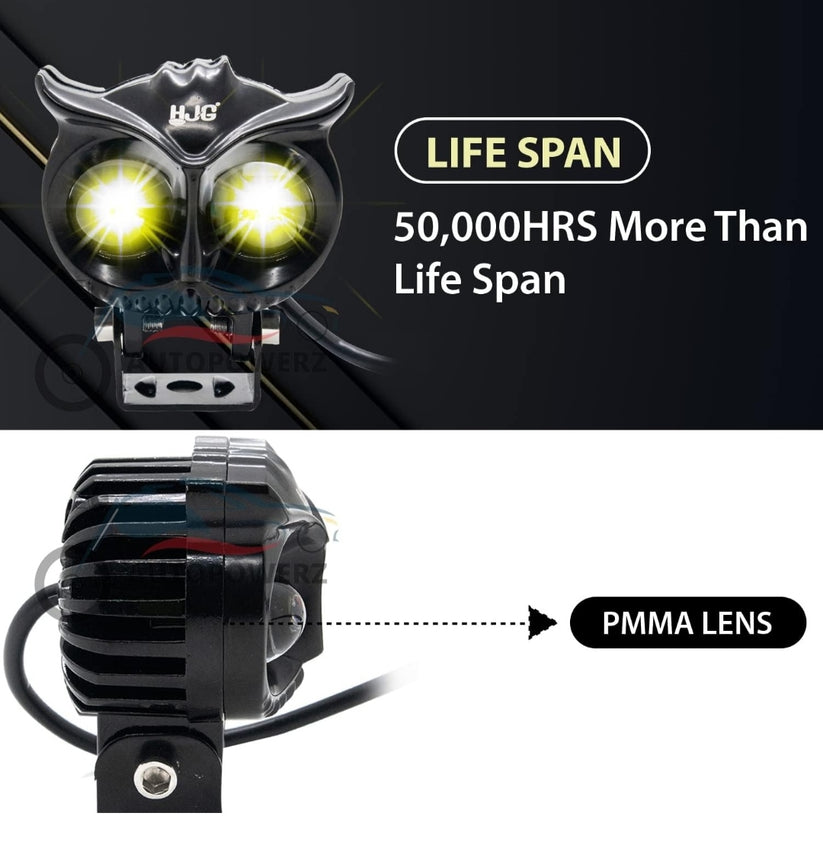 Metal Body Owl with Double Colour Flash (1 Pcs)