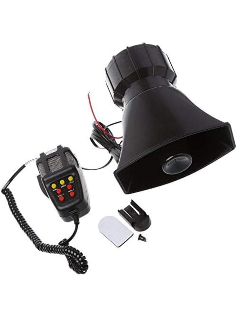 Imported 100W Car 7 Tone Sound Siren Speaker 12V Vehicle Horn With Mic PA Speaker