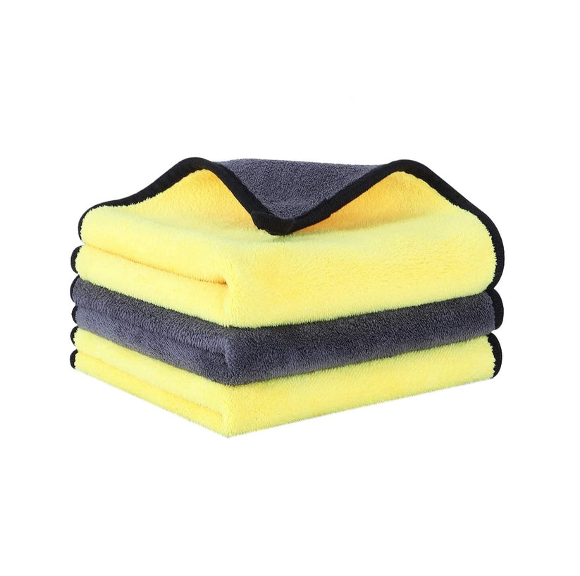 Micro Fiber Wash Towels for Quick Wet, Dry and Super Thick Cleaning Cloth (3 Units)