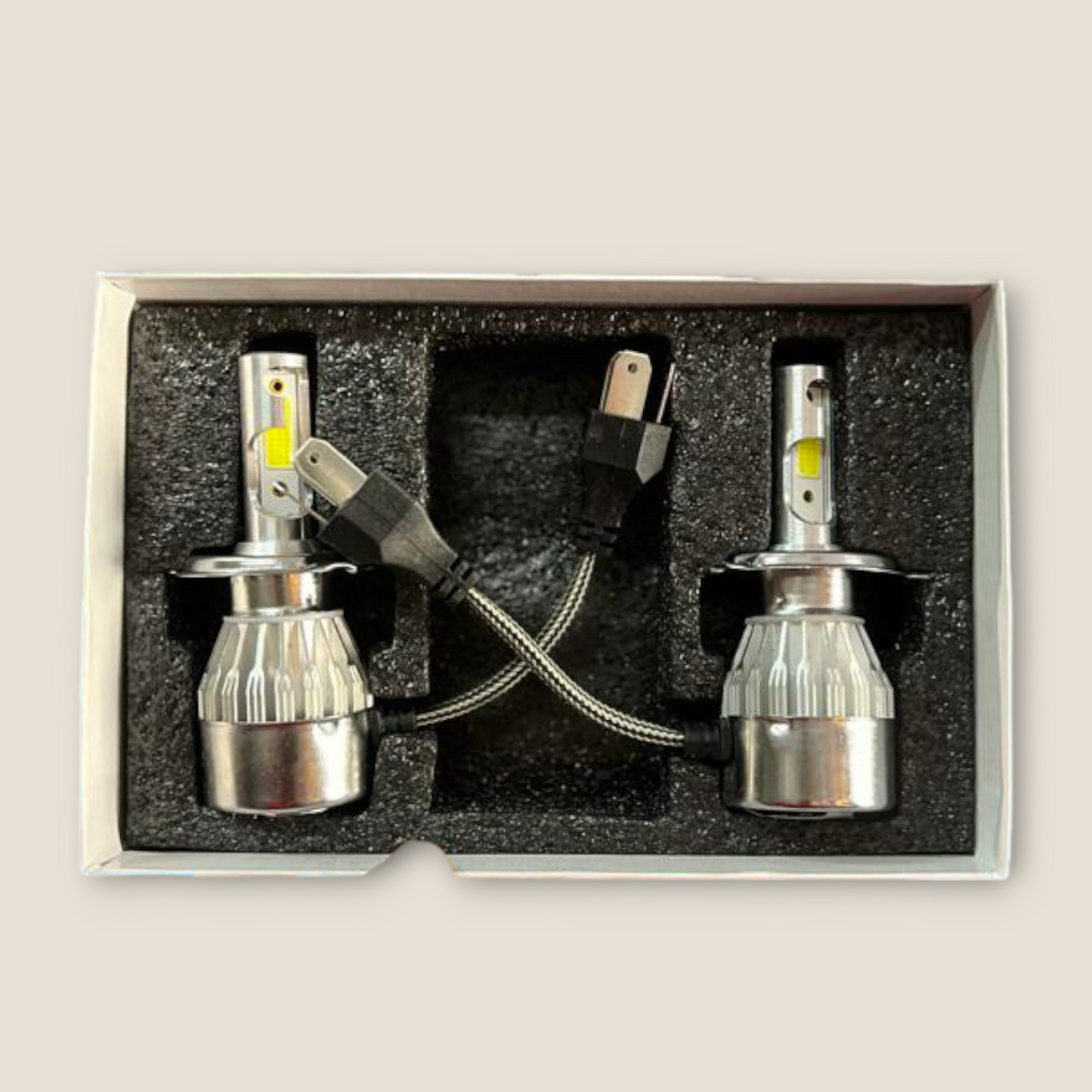 C6 36W - White LED Headlight Light Bulb Super Bright with Hi/Lo Beam for Cars (36W, White, 2 PCS)