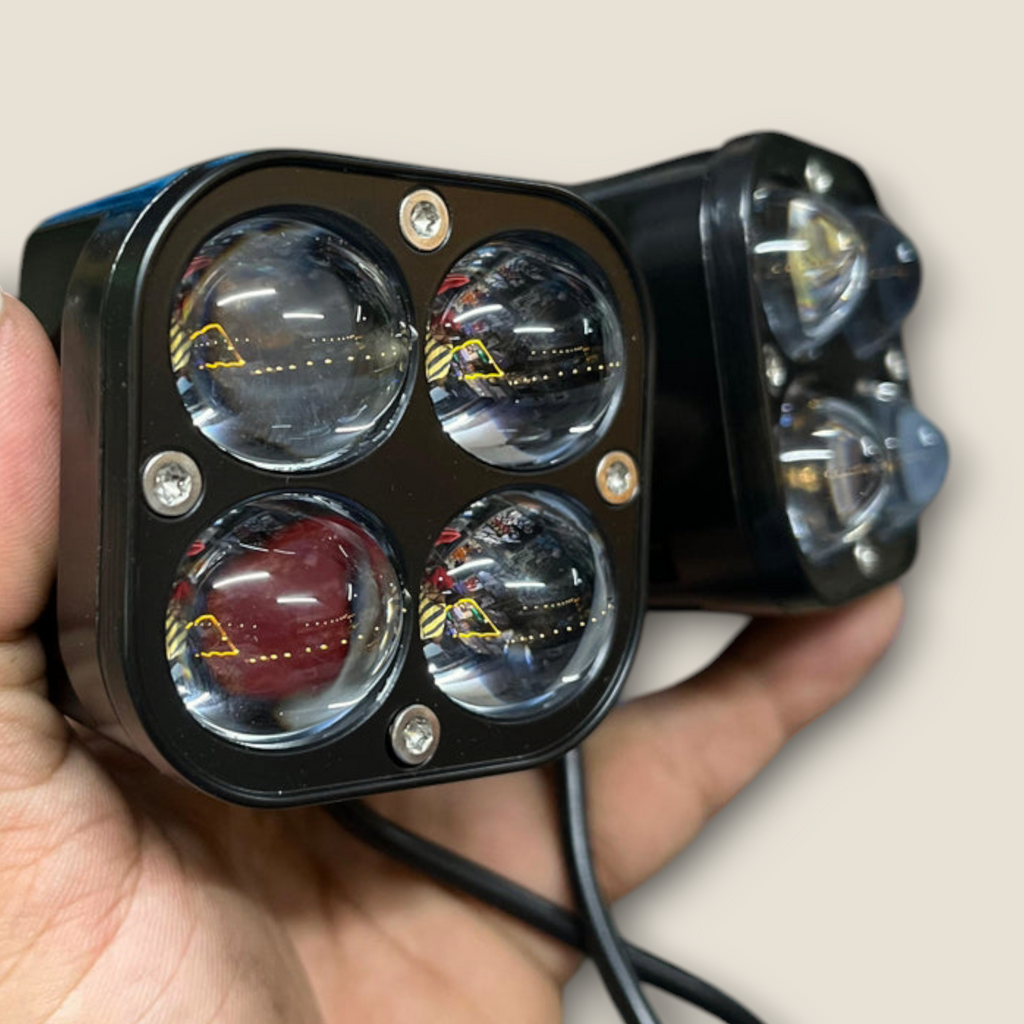 60W CYT 4x4 LENS dual color Fog Light with Guard Clamps