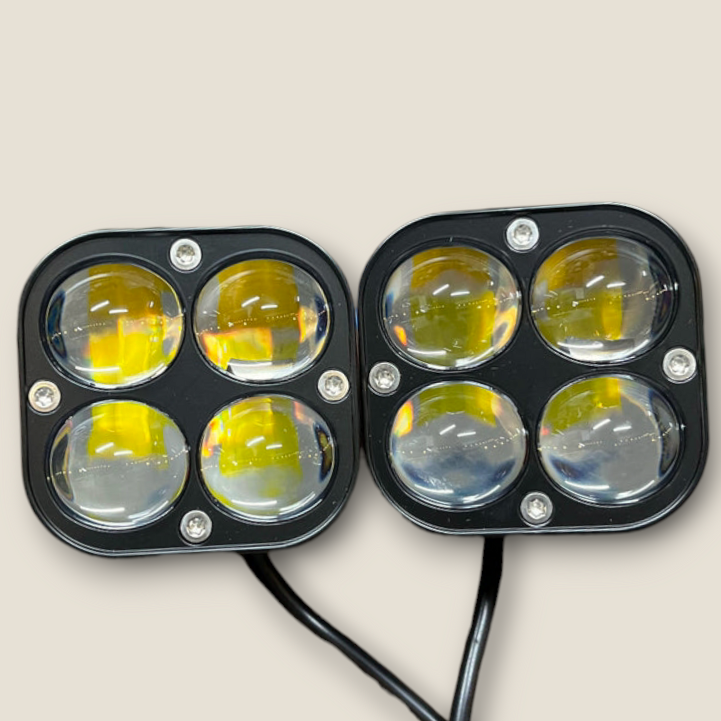 60W CYT 4x4 LENS dual color Fog Light with Guard Clamps