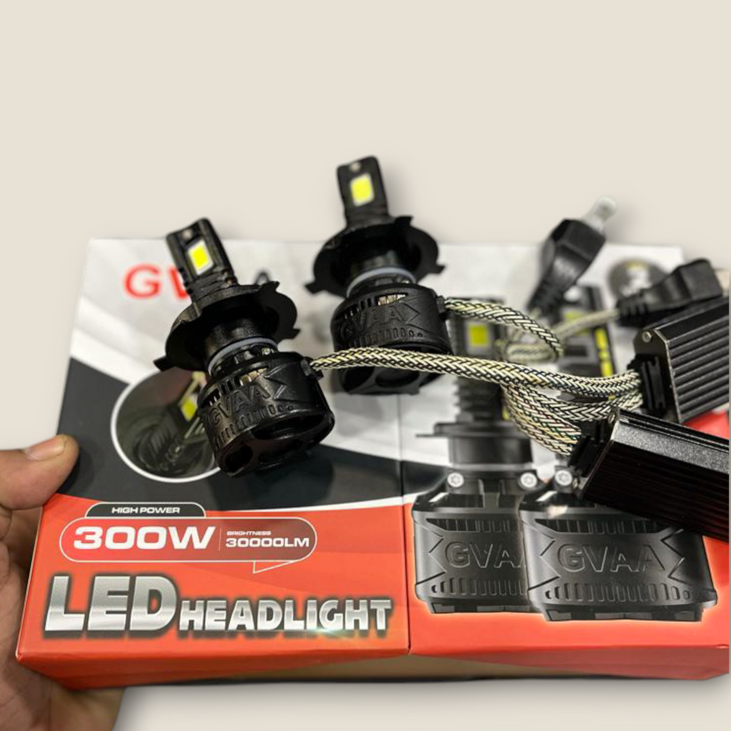 GVAA 300W LED Headlight for car (pack of 2) 2 Year Full Replacement Guarantee