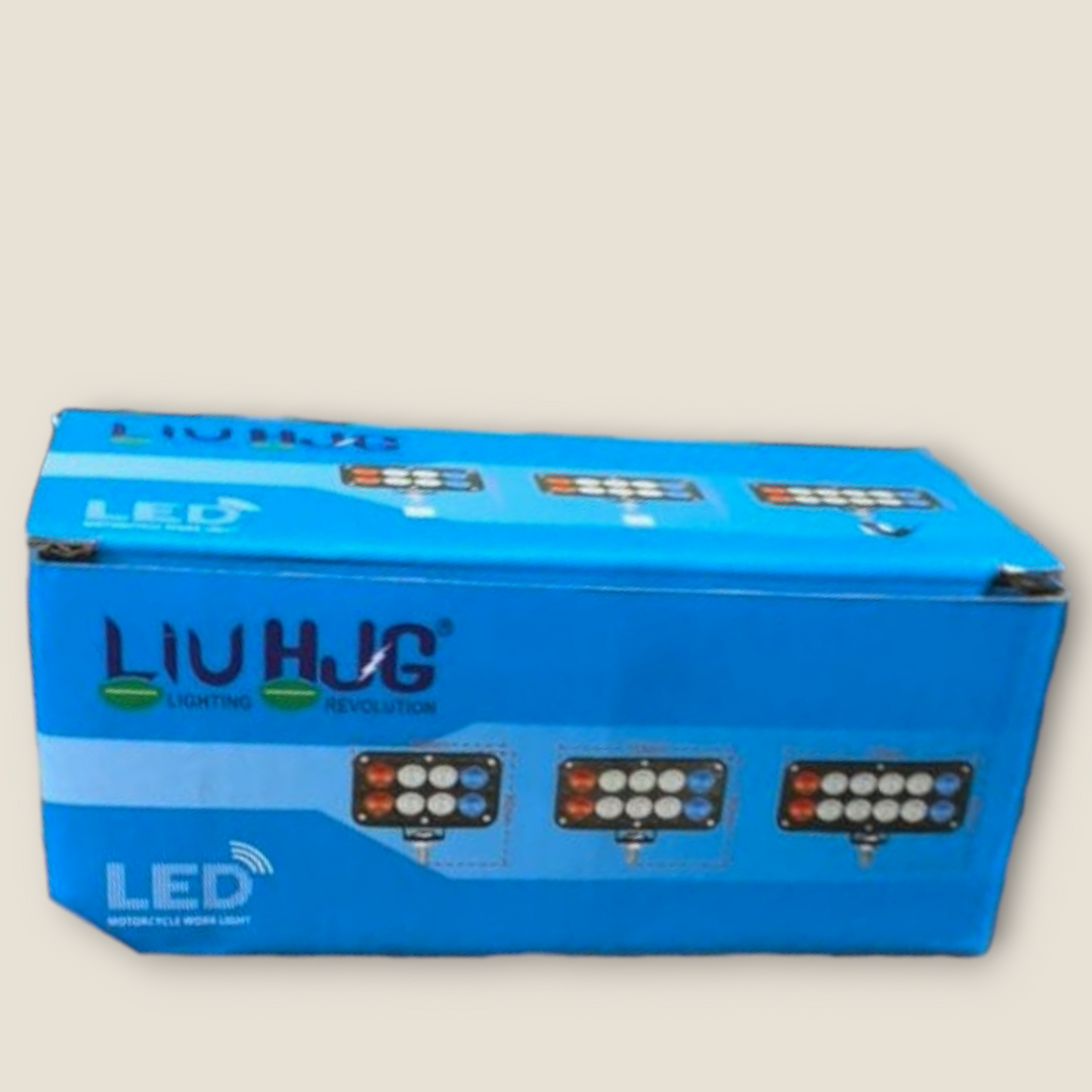 HJG 12 Lens Red Blue Flashing Super Bright LED Fog Spot Lamp Headlight ( Pack of 1 )