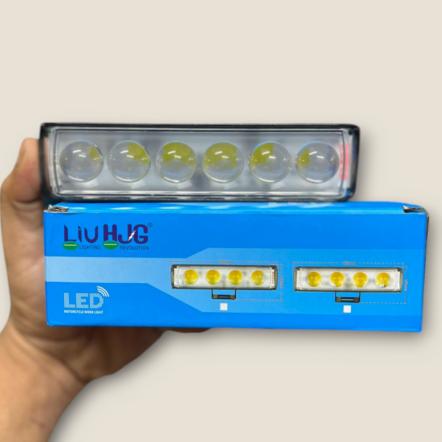 Universal HJG 60W Flasher Aluminum Lens Led White Fog Light & Red-Blue Strobe Light for Bikes