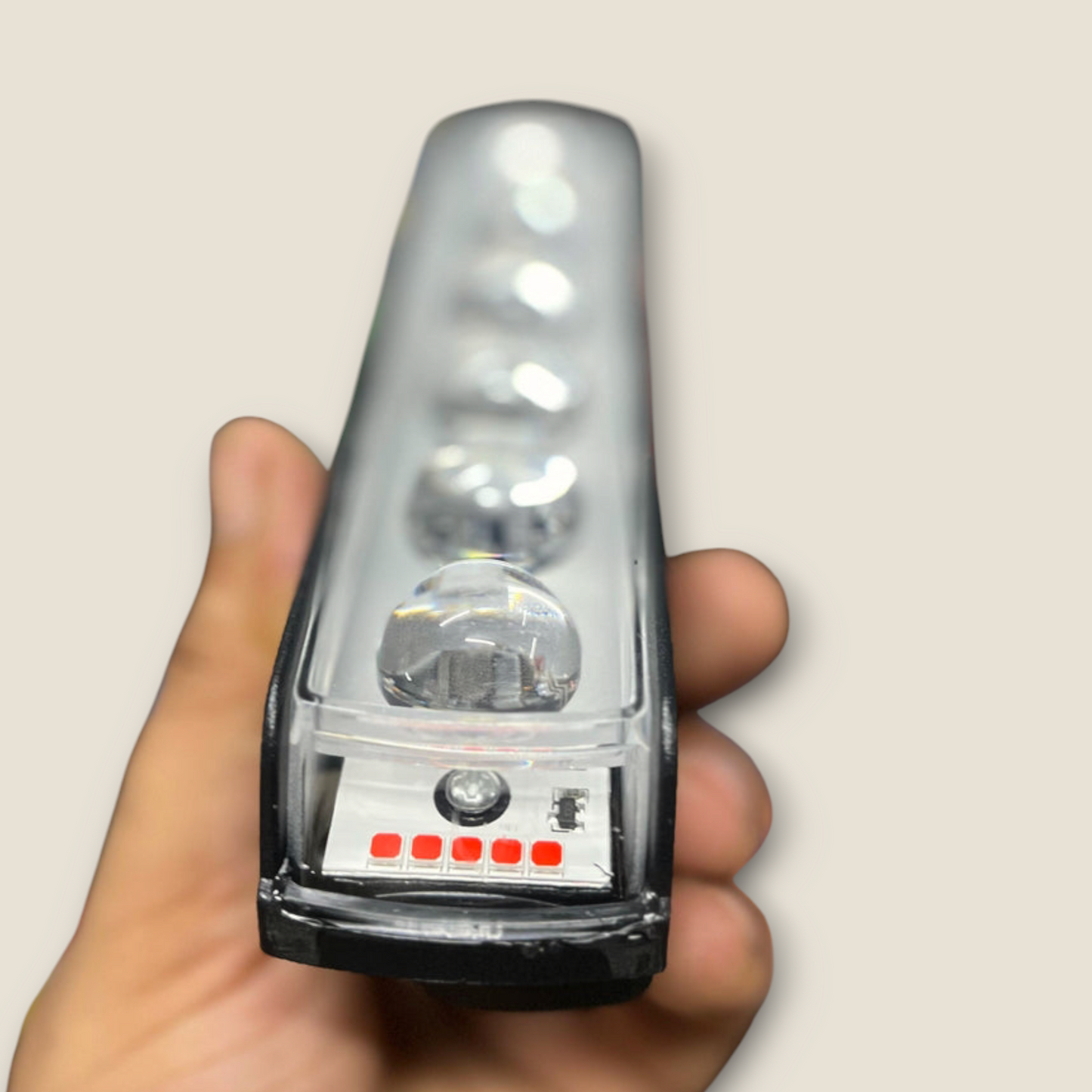 Universal HJG 60W Flasher Aluminum Lens Led White Fog Light & Red-Blue Strobe Light for Bikes