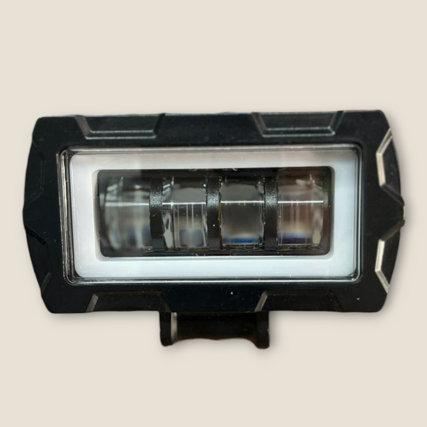 LIU HJG 80W Dual Color Rectangle LED with 4 Semi Projector Lens Fog Light (1 Pcs)
