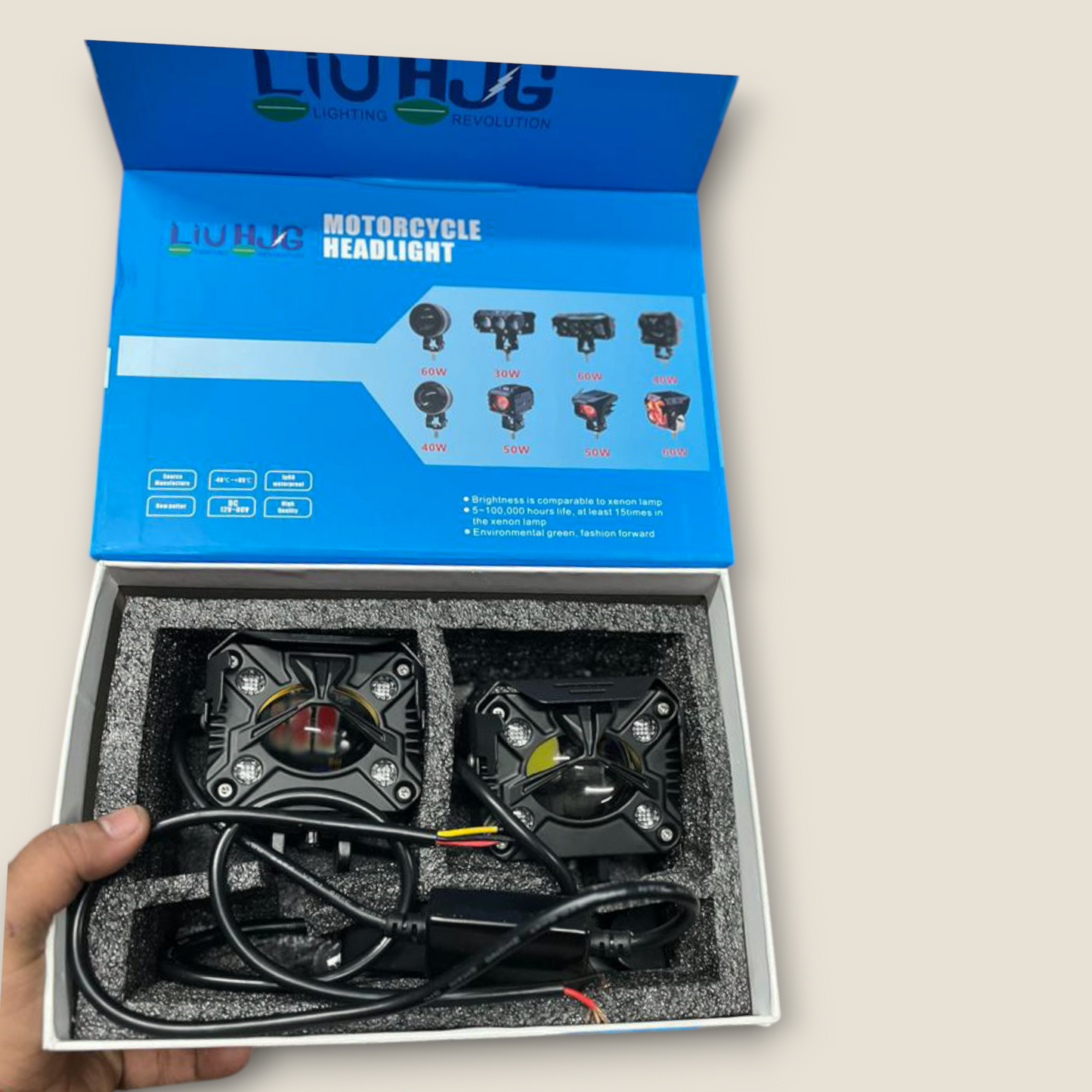 LIU HJG HJG 80W Yellow/White & Multicolour RGB Fog Light (24 V, 140 W) (Pack of 2)