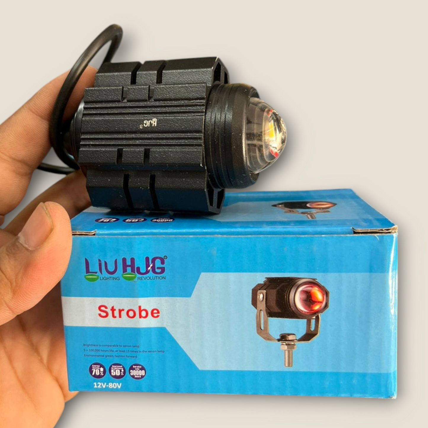 LIU HJG Led Mini Strobe Laser Red Devil Eye Fog Lights (Pack Of 2)