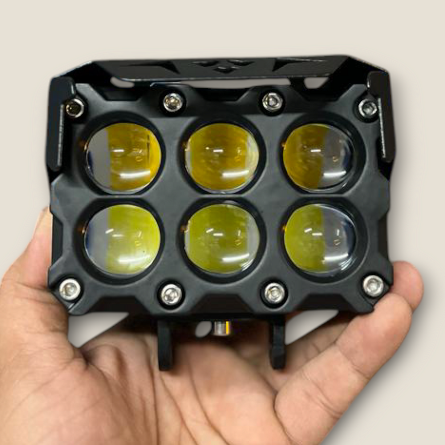 LIU HJG 80W Future EYE 6-Lens LED Fog Lights with Free Switch - Universal Fit for Bikes and Cars (Set of 2)