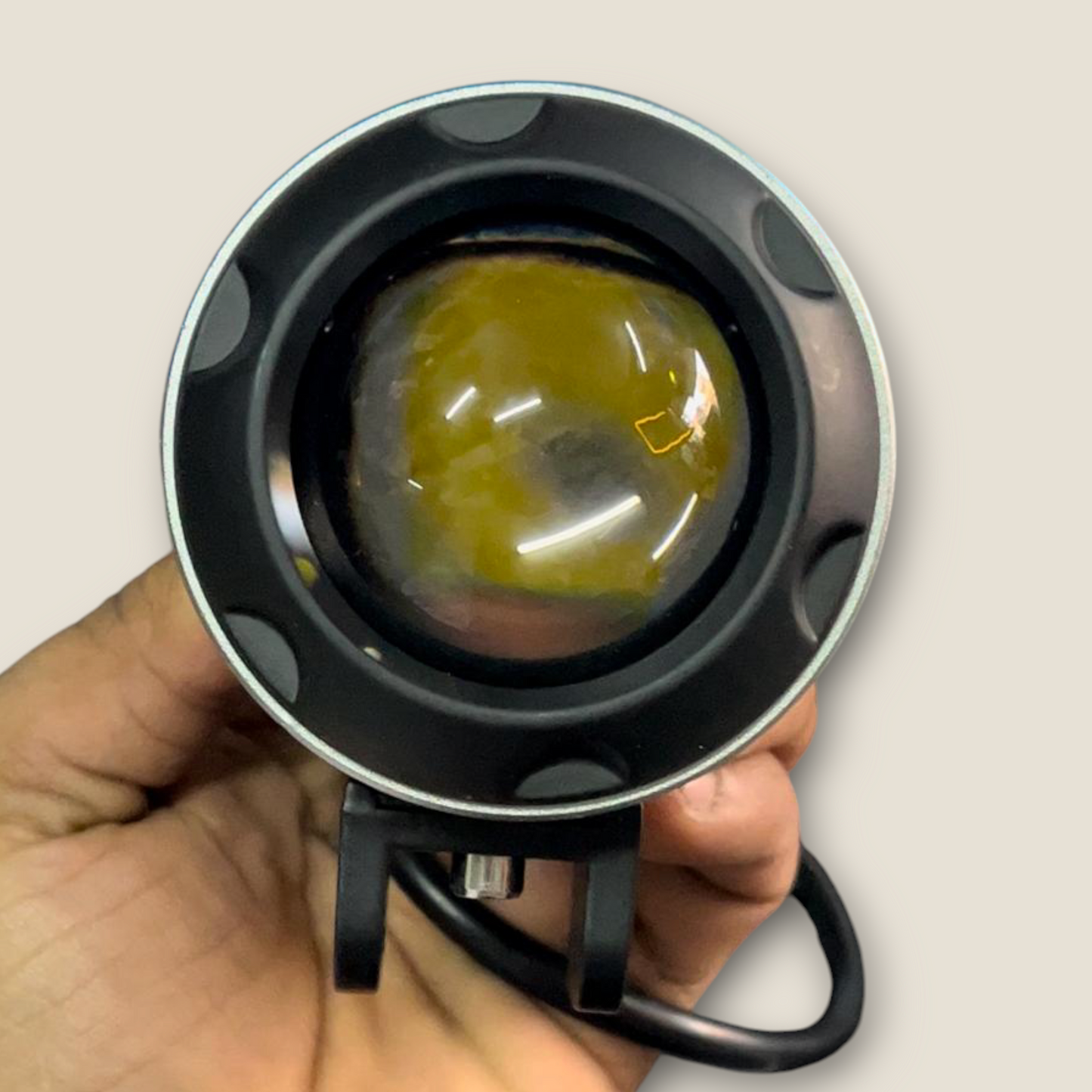 LIU HJG 80W ROUND SHUTTER LENS FOG LIGHT with white and yellow light universal for all vehicles