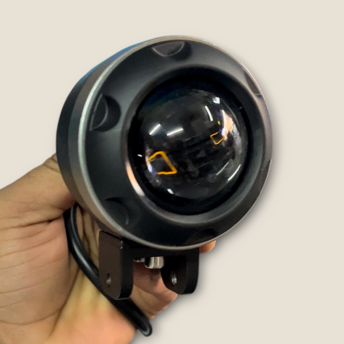 LIU HJG 80W ROUND SHUTTER LENS FOG LIGHT with white and yellow light universal for all vehicles
