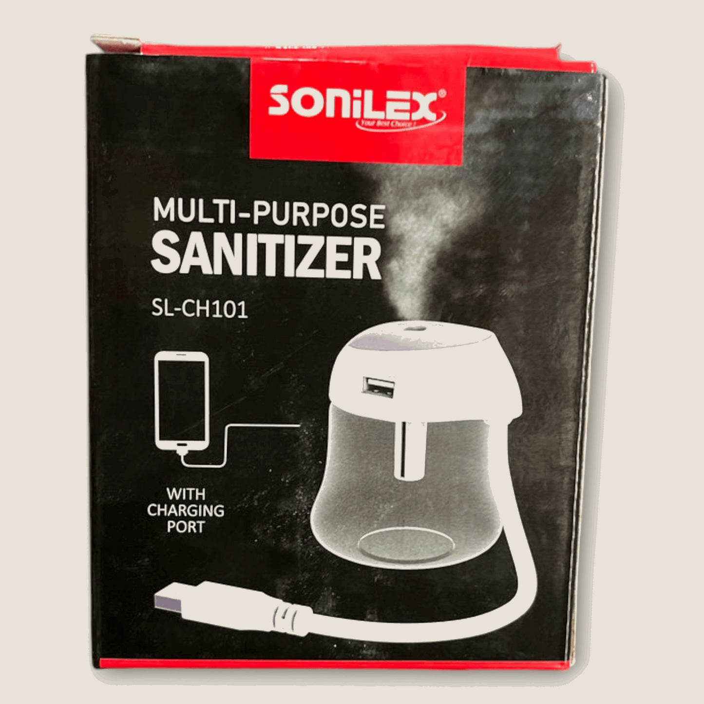 Sonilex USB Mist Humidifier Diffuser with 7 Color LED - Air Humidifer for Room Office and Car Air Purifier (white)