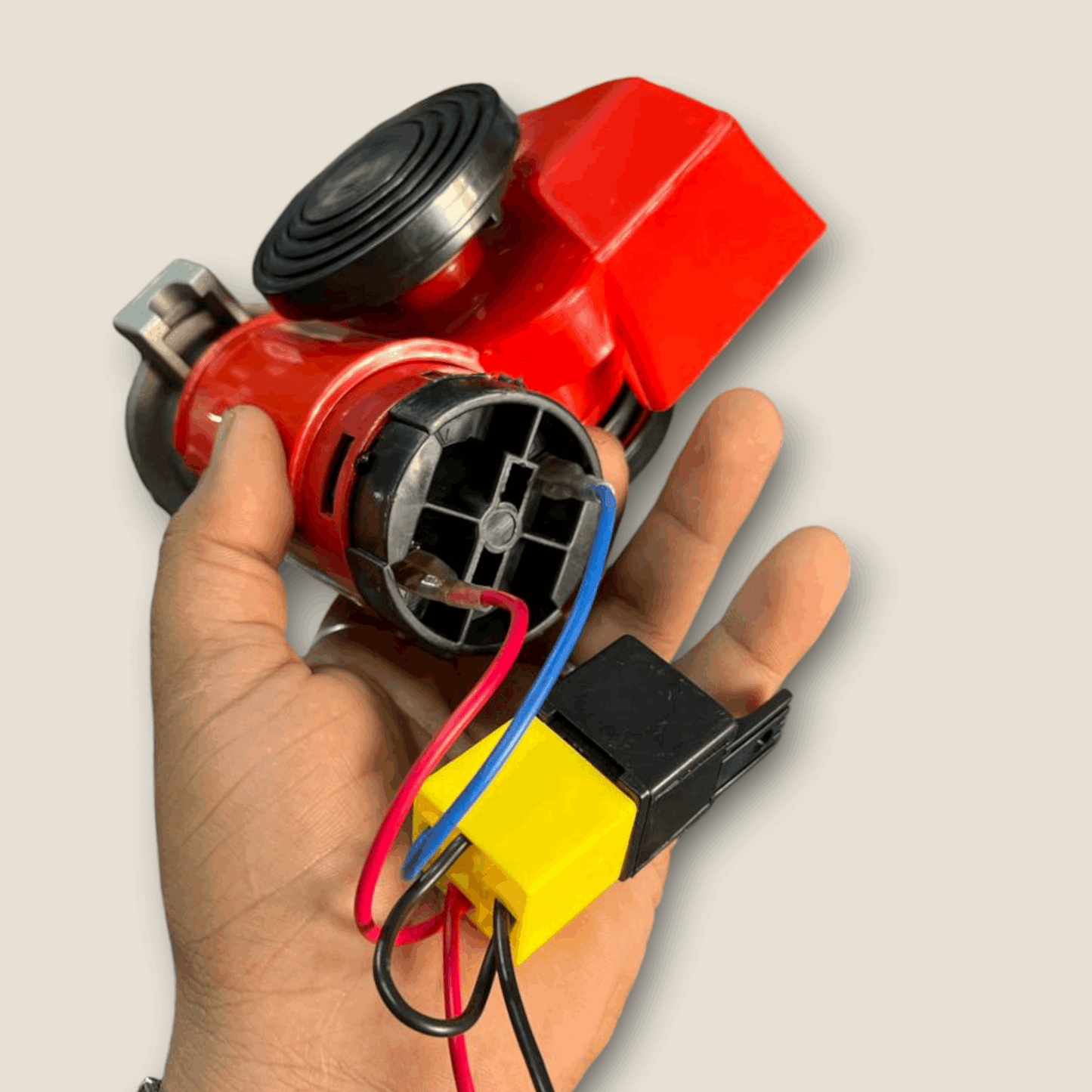 Train Sound Air Operated Horn with Twin Dual Tone Snail Air Horn Super Loud Air pump with Free Relay Wiring