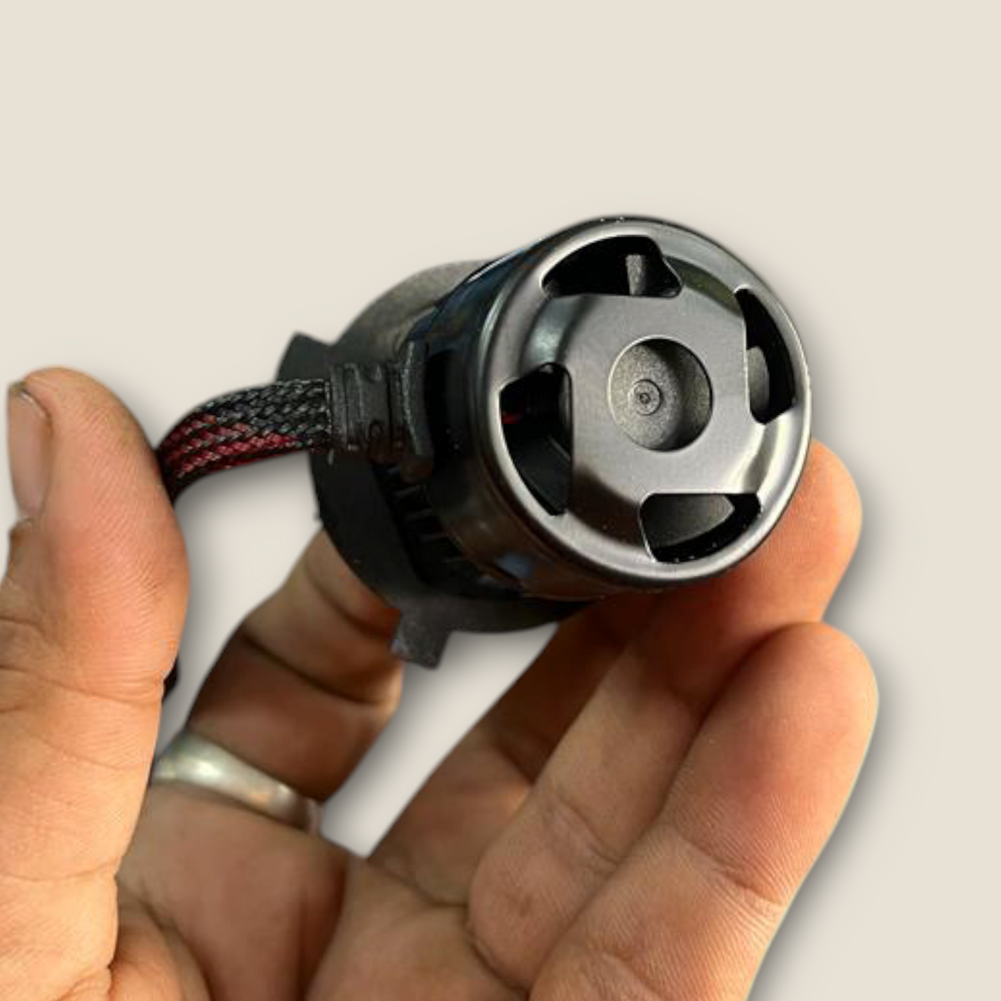 BAOBAO 40W DC Power 3D Headlight Bulb Universal for all Bikes, Motorcycle, Scooty H4 White LED Headlight