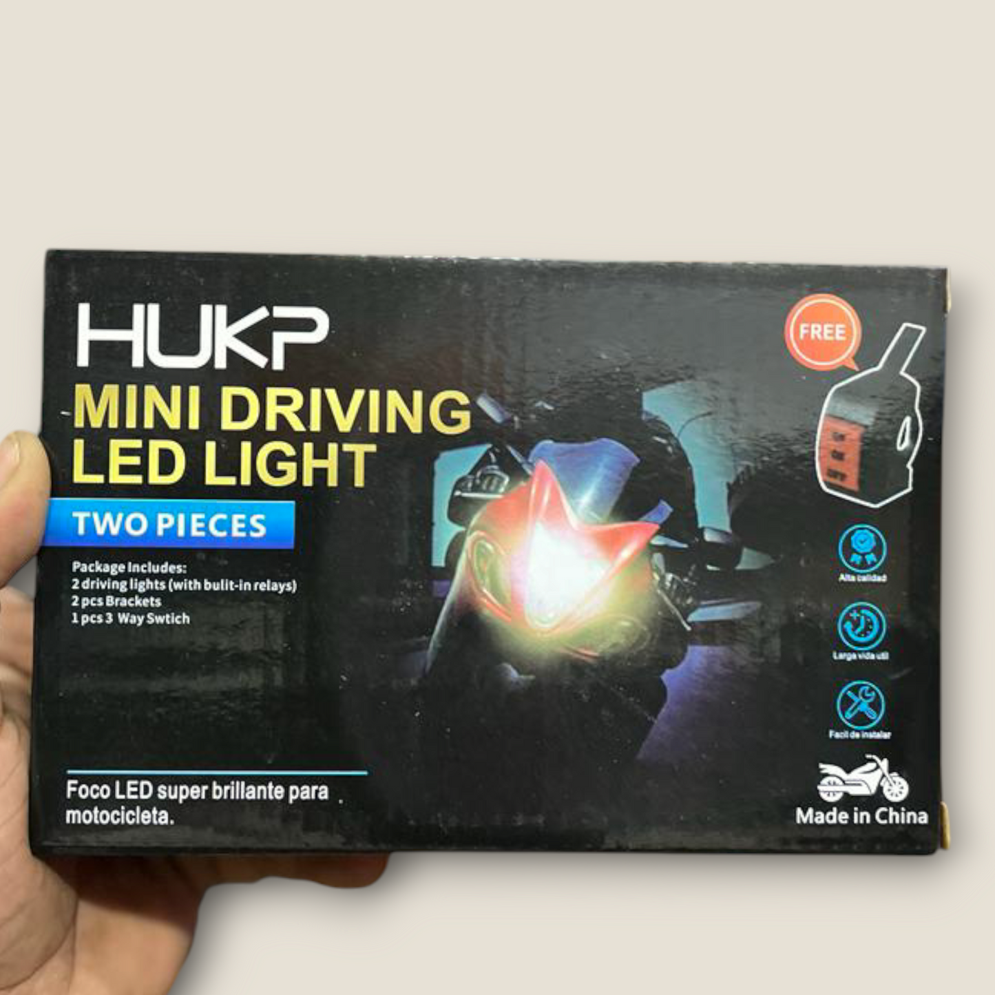 40W HUKP Mini Driving Light High and Low Beam Yellow / White LED Aniti Fog For Cars / Motorcycle