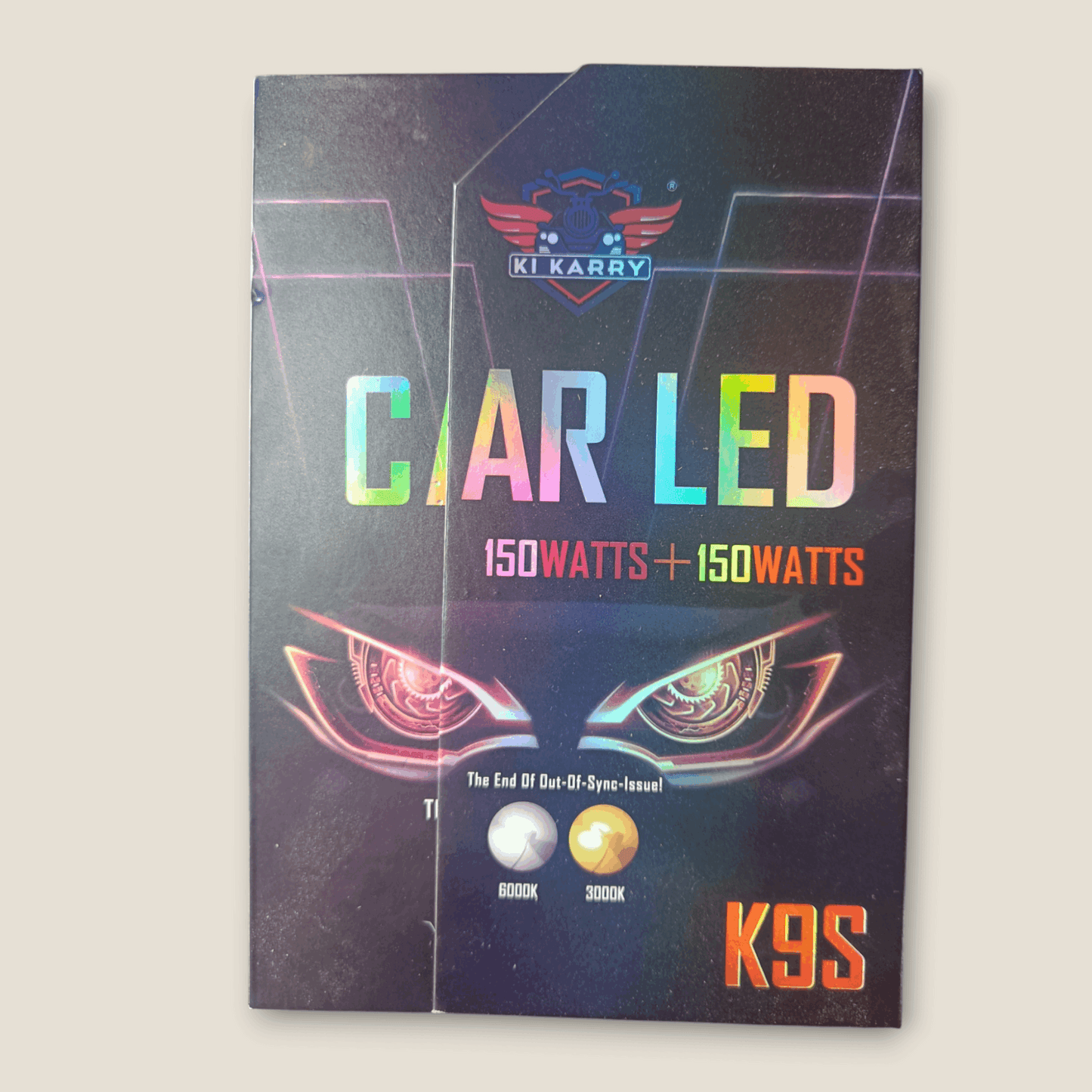 KiKarry High Power 300W/Pair Double Color LED Headlight with remote control and 1 Year Fully Replacement Warranty