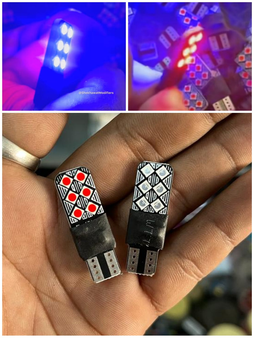 High Premuim Quality Dual Color Car Led Bulb T10 Strobe Flash Canbus LED Bulbs