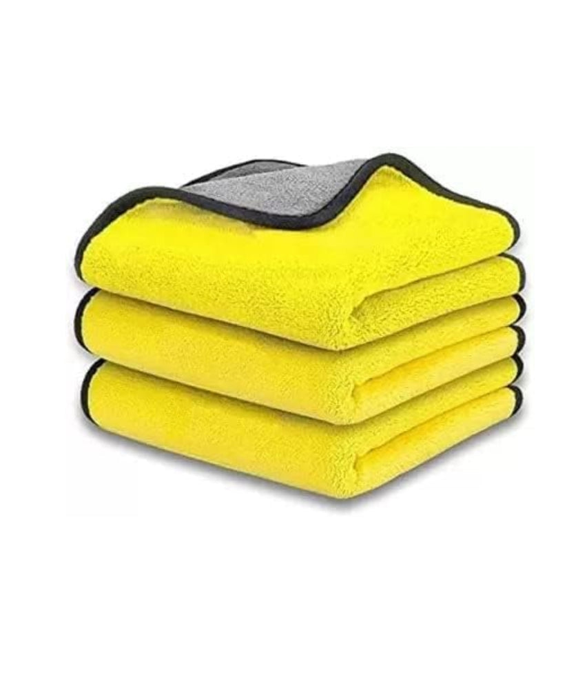 Micro Fiber Wash Towels for Quick Wet, Dry and Super Thick Cleaning Cloth (3 Units)