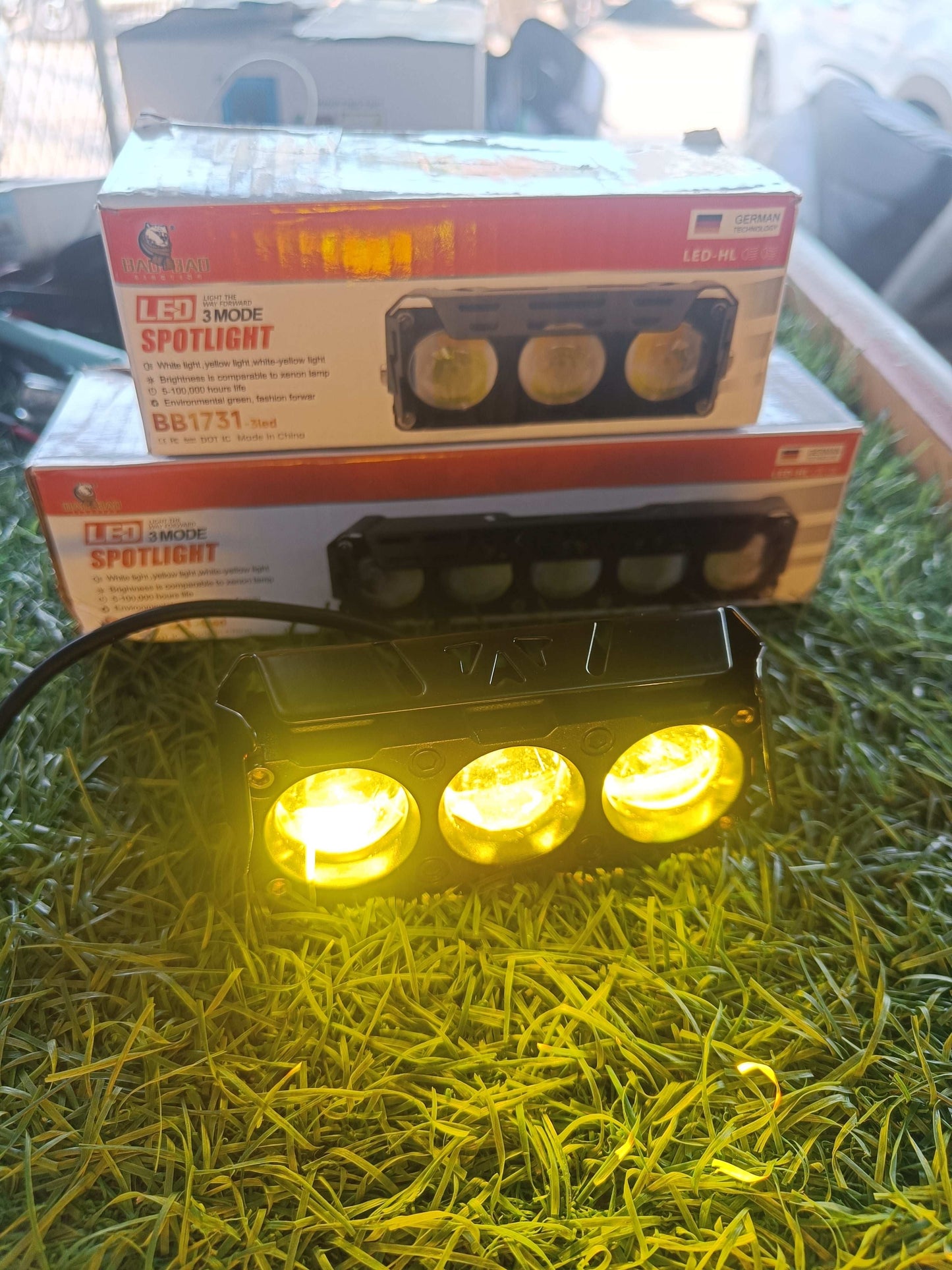 BAOBAO 20W 3 LED 4 in 1 Mode Powerful Focus LED Fog Light, Reflecting 5 Modes White, Yellow, Yellow&White, Y&W Flashing