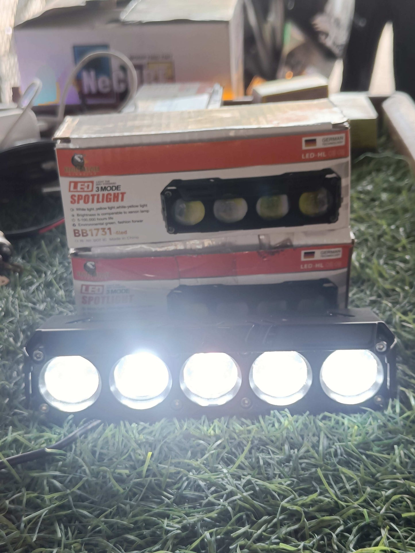 BAOBAO 30W 5 LED 4 in 1 Mode Powerful Focus LED Fog Light, Reflecting 4 Modes White, Yellow, Yellow&White, Y&W Flashing