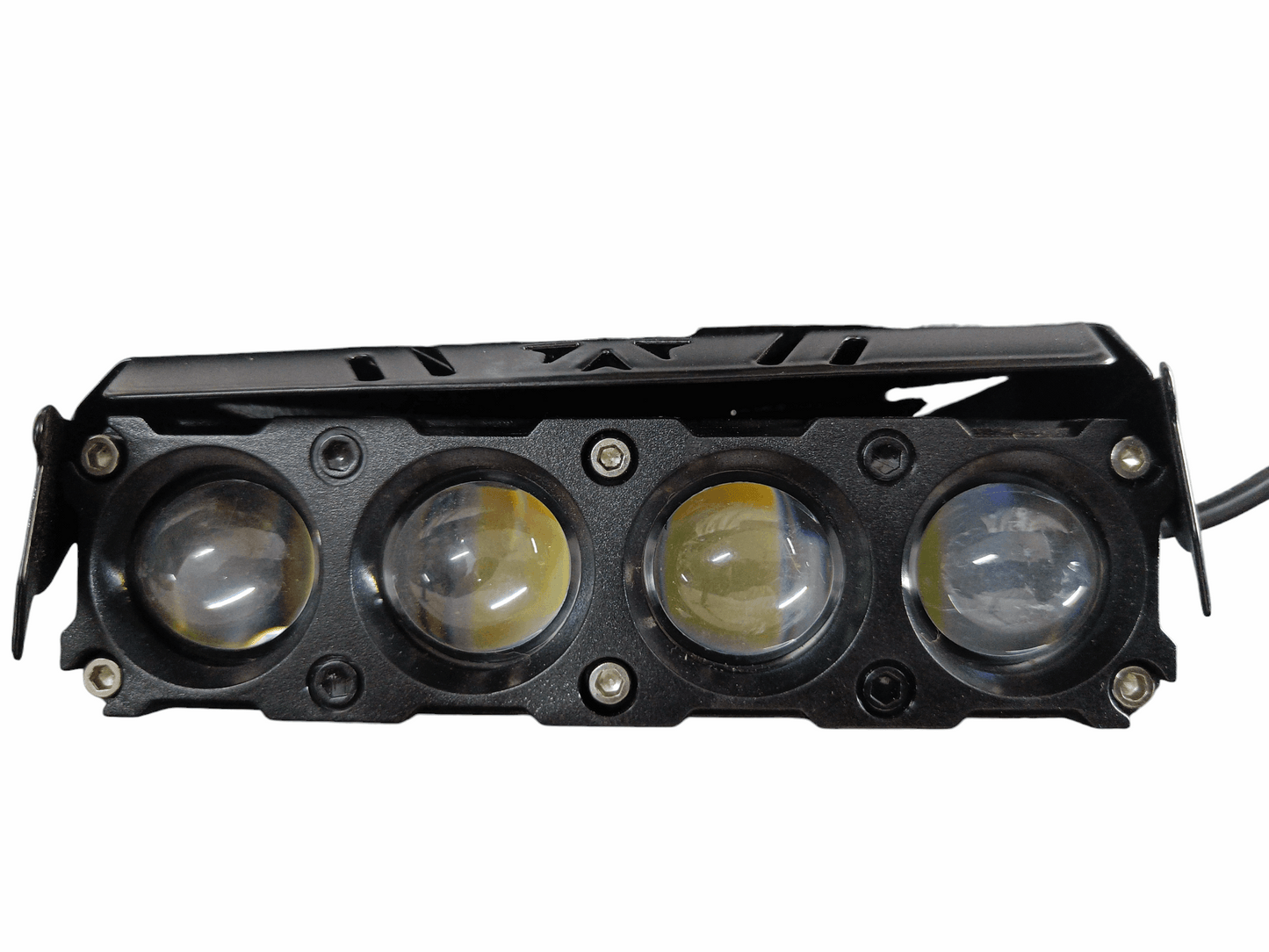 BAOBAO 25W 4 LED 4 in 1 Mode Powerful Focus LED Fog Light, Reflecting 4 Modes White, Yellow, Yellow&White, Y&W Flashing