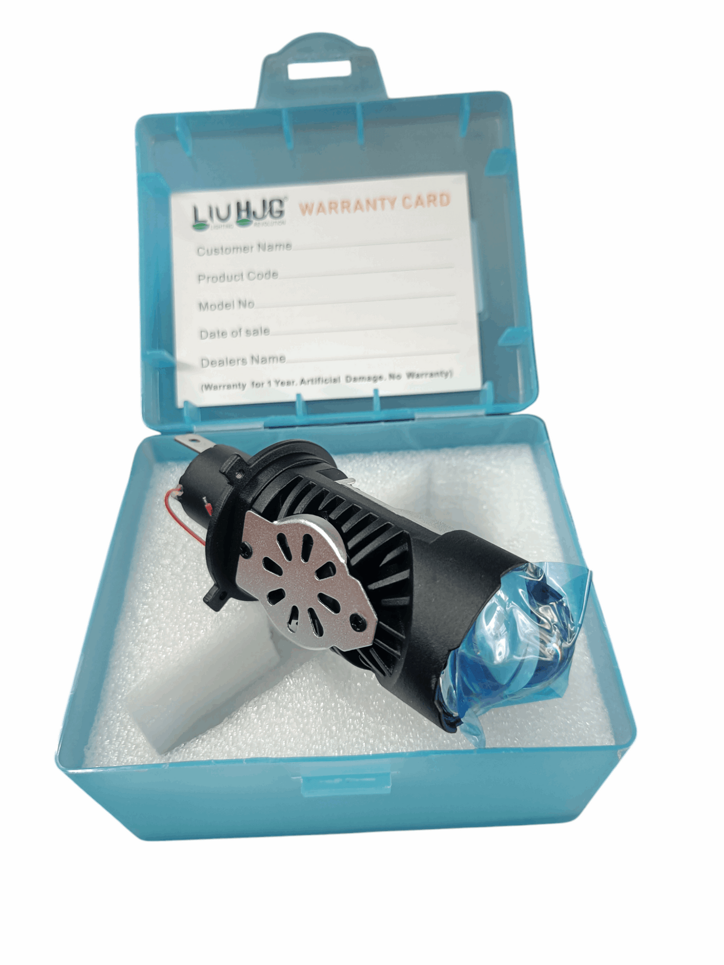 HJG Headlight Bulb with Lens Option, Dual Color (White & Yellow) and Devil Eye as Laser Light
