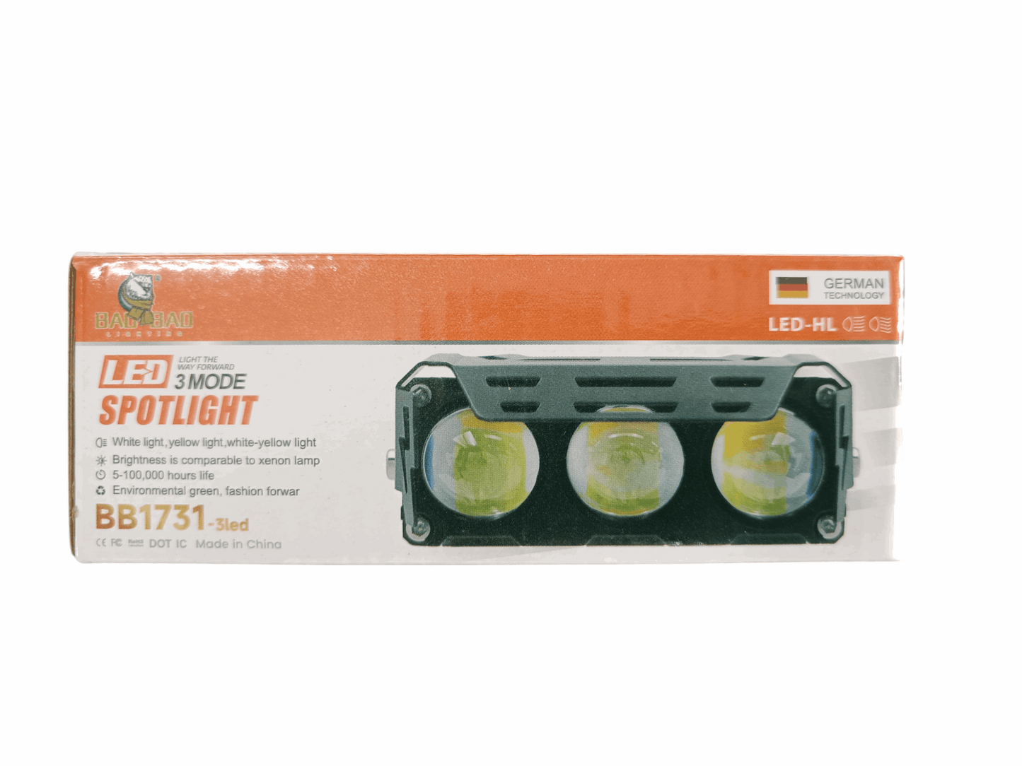 BAOBAO 20W 3 LED 4 in 1 Mode Powerful Focus LED Fog Light, Reflecting 5 Modes White, Yellow, Yellow&White, Y&W Flashing