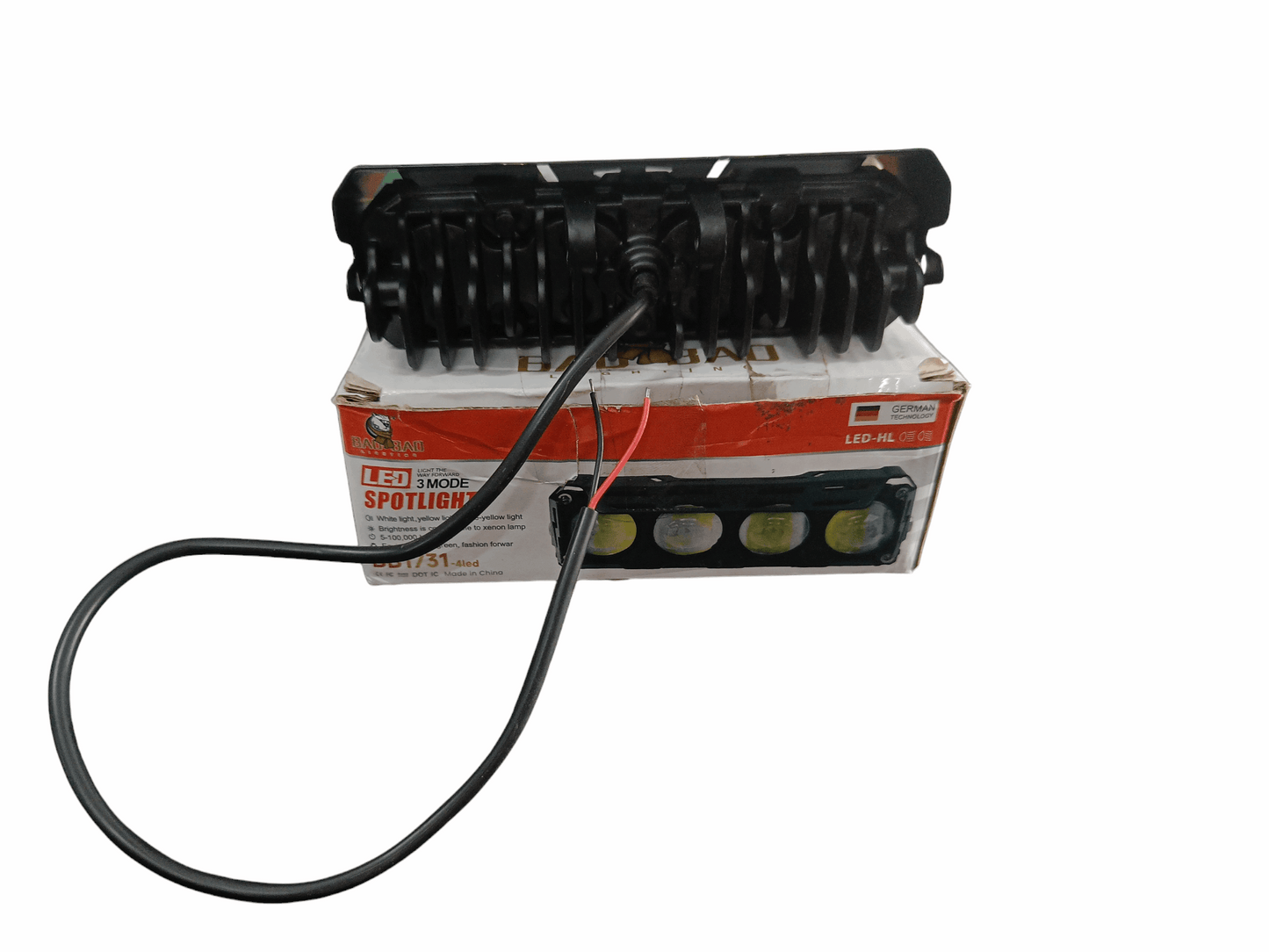BAOBAO 25W 4 LED 4 in 1 Mode Powerful Focus LED Fog Light, Reflecting 4 Modes White, Yellow, Yellow&White, Y&W Flashing