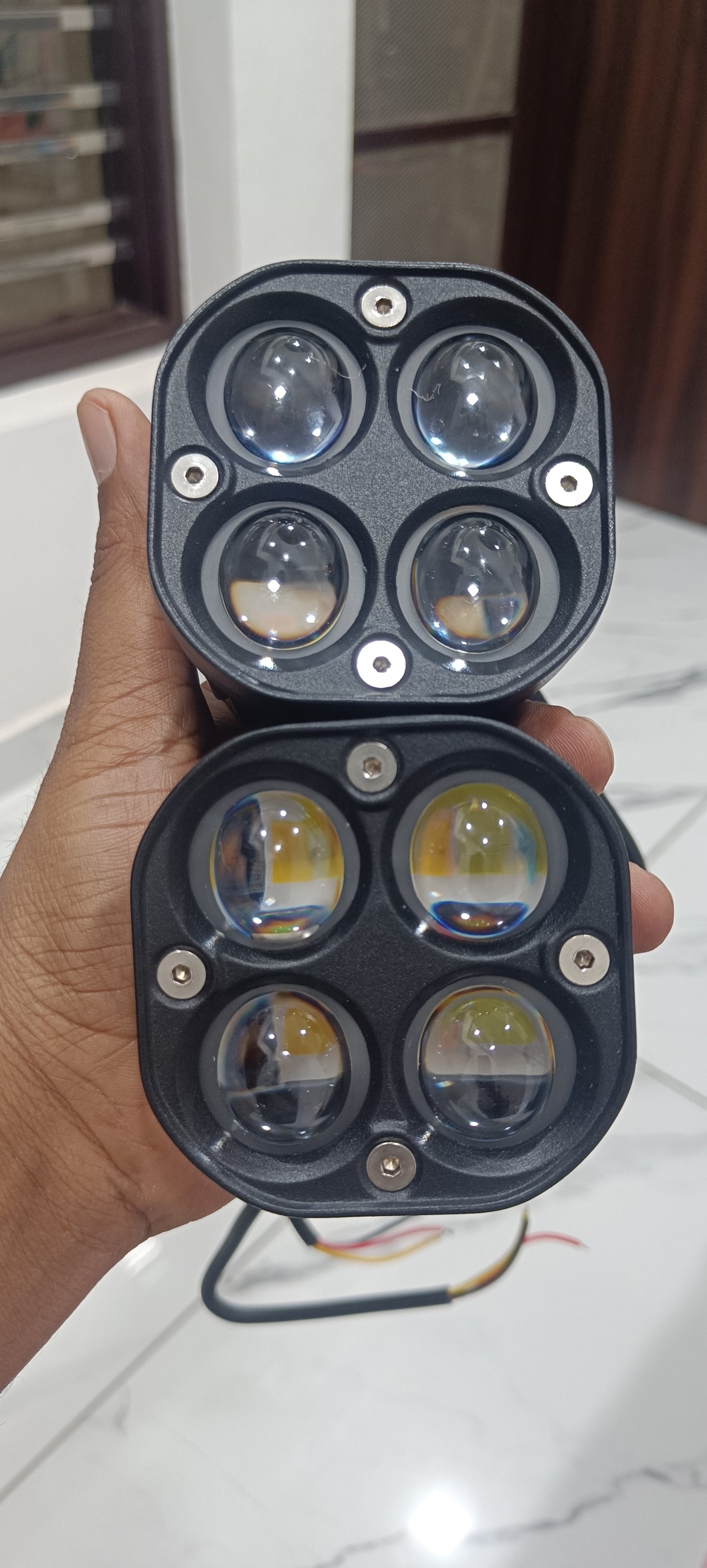 HJG Original 4X4 LED Dual Colour All In One Led Fog Light 80W Fog Light ( Pack of 2 )
