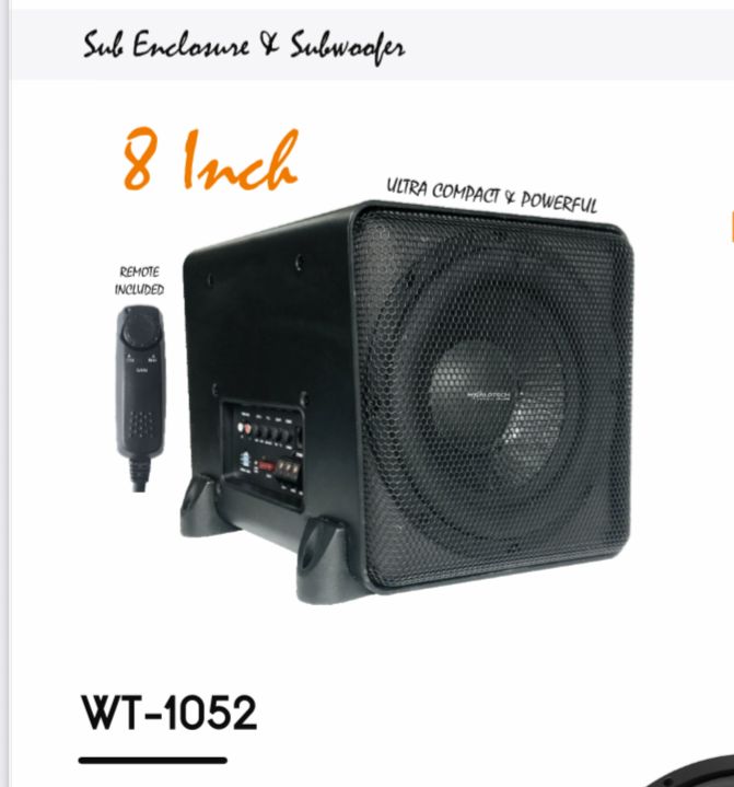 WorldTech WT - 8AS 8 Inch Dual Woofer Sub Enclosure