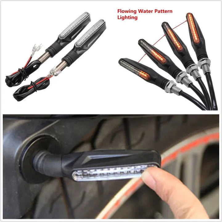 4 Pcs KTM Led Motorcycle Turn Signals Indicator Amber Light Compatible with all Bikes