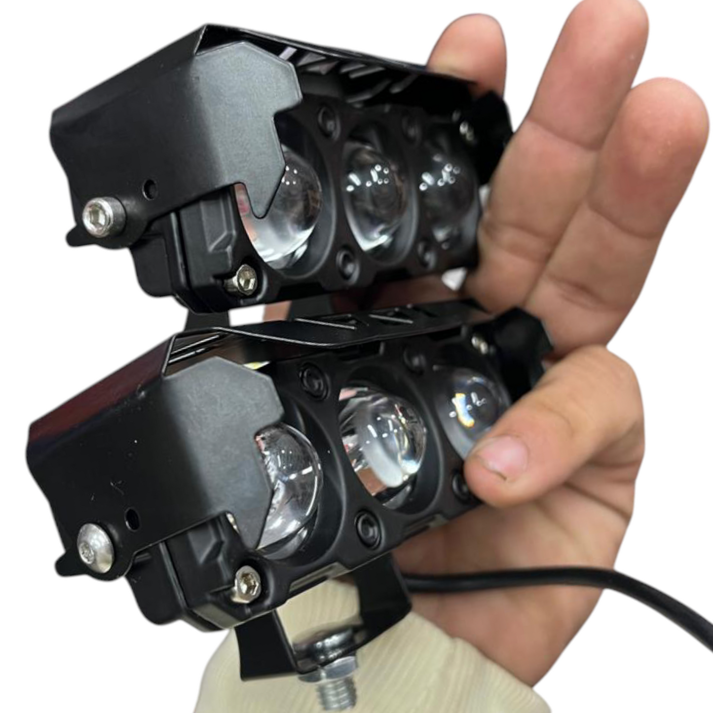 Karry JS33 3 Lens LED Fog Lights 28W/PC (Set of 2) | Metal Body Waterproof Fog Lamps