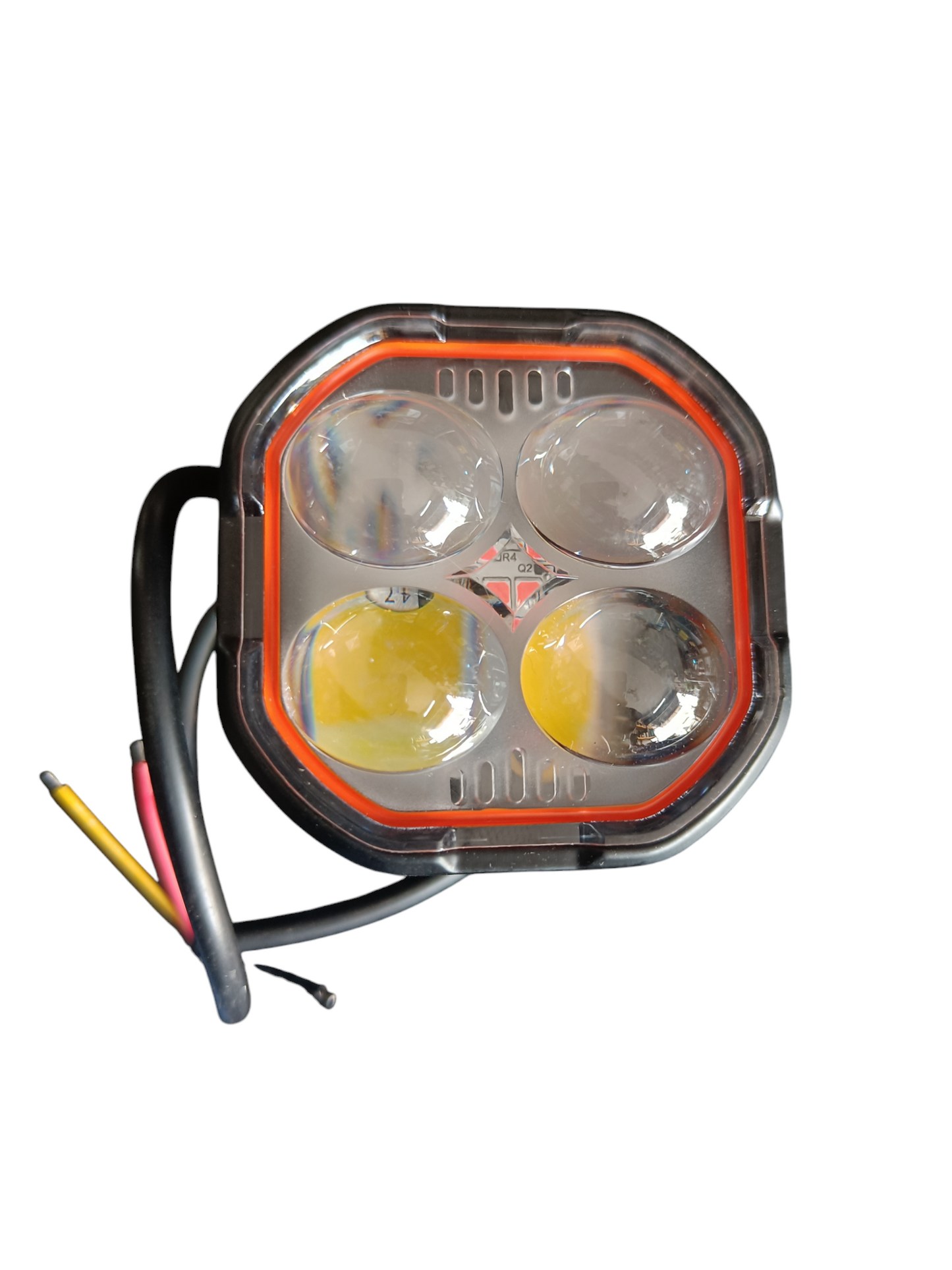 BAOBAO 4 Lens 60W Fog Light| Dual Colour Mode with Flashing Mode| Red Devil Eye Mode