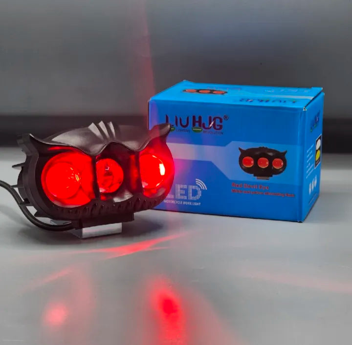 LIU HJG 40W 3 Lens Owl Shape with Yellow-White Beam Fog Lights (Universal For Car Bike, Pack of 1)