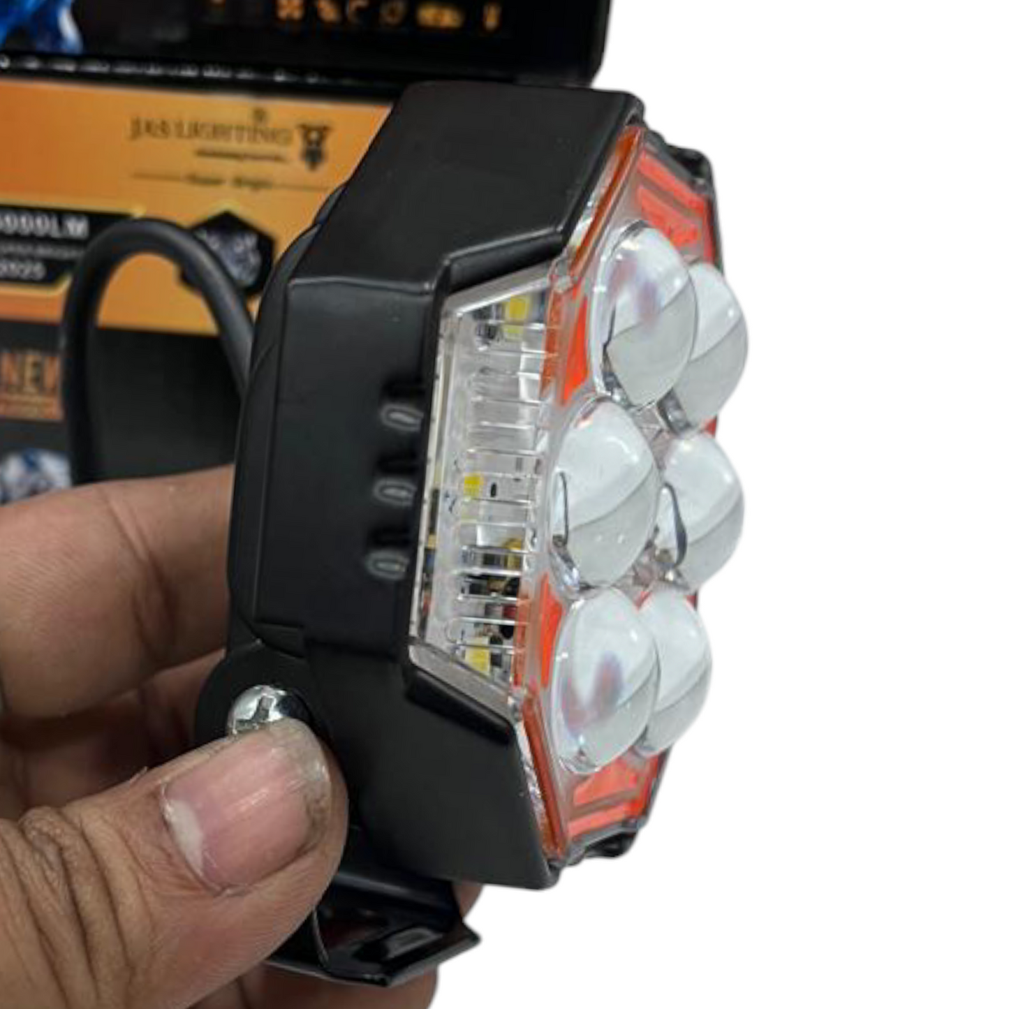 JAS 100W Multi-Function LED Fog Lights – 50W/pc | 5000 Lumens | Dual Colour + Flashing Modes | Pack of 2