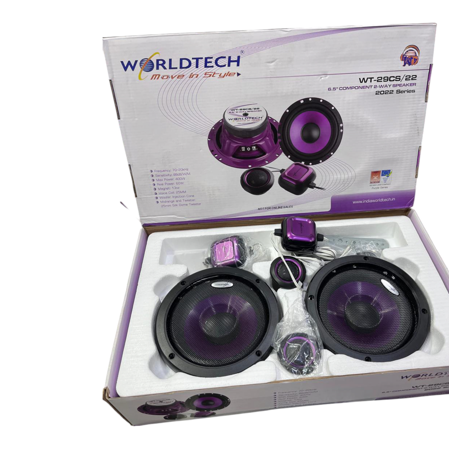 WORLDTECH WT-29CS/19 6.5'' Component 2-Way Speaker Series
