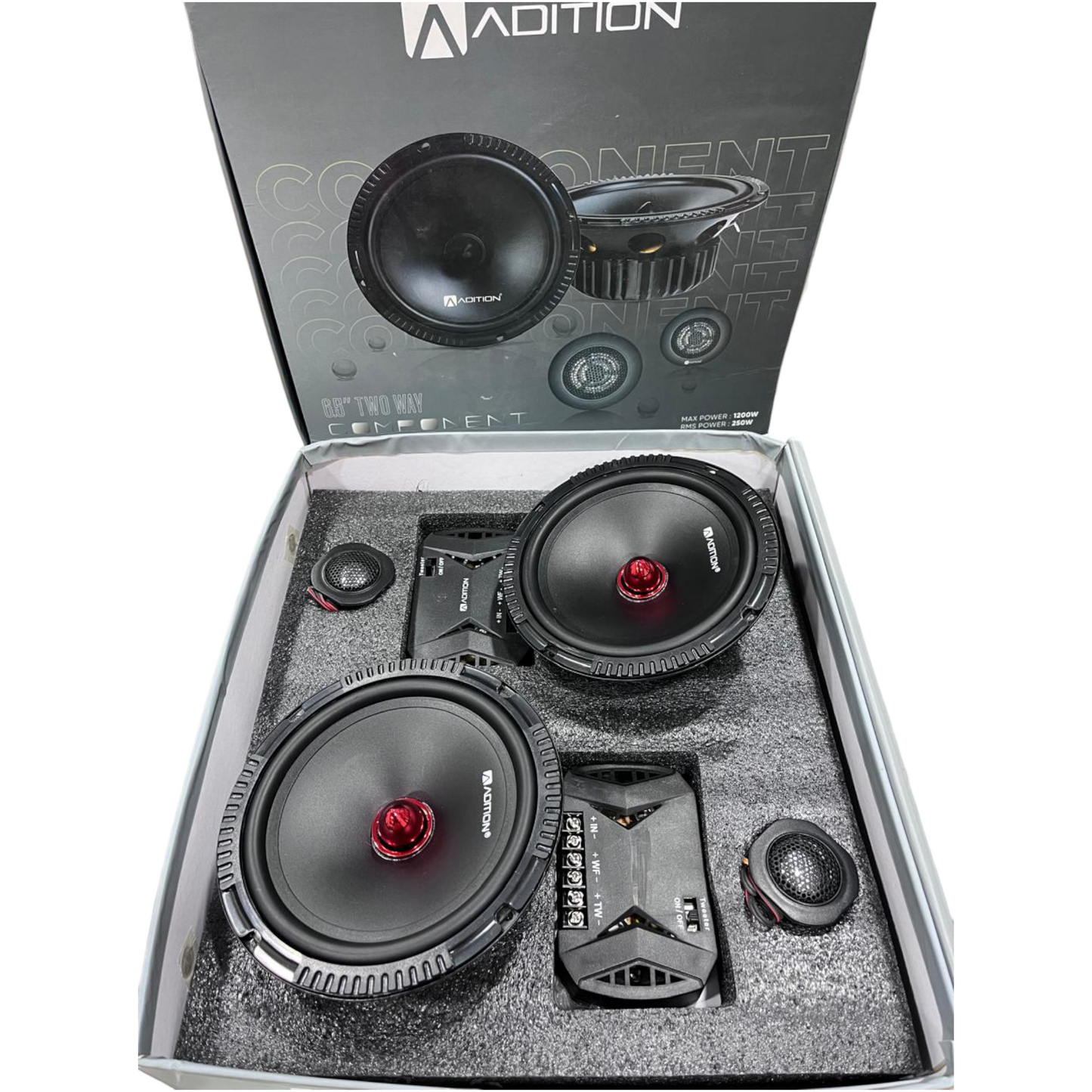 Adition 6.5Inch Component Speakers set with 1 Year Warranty