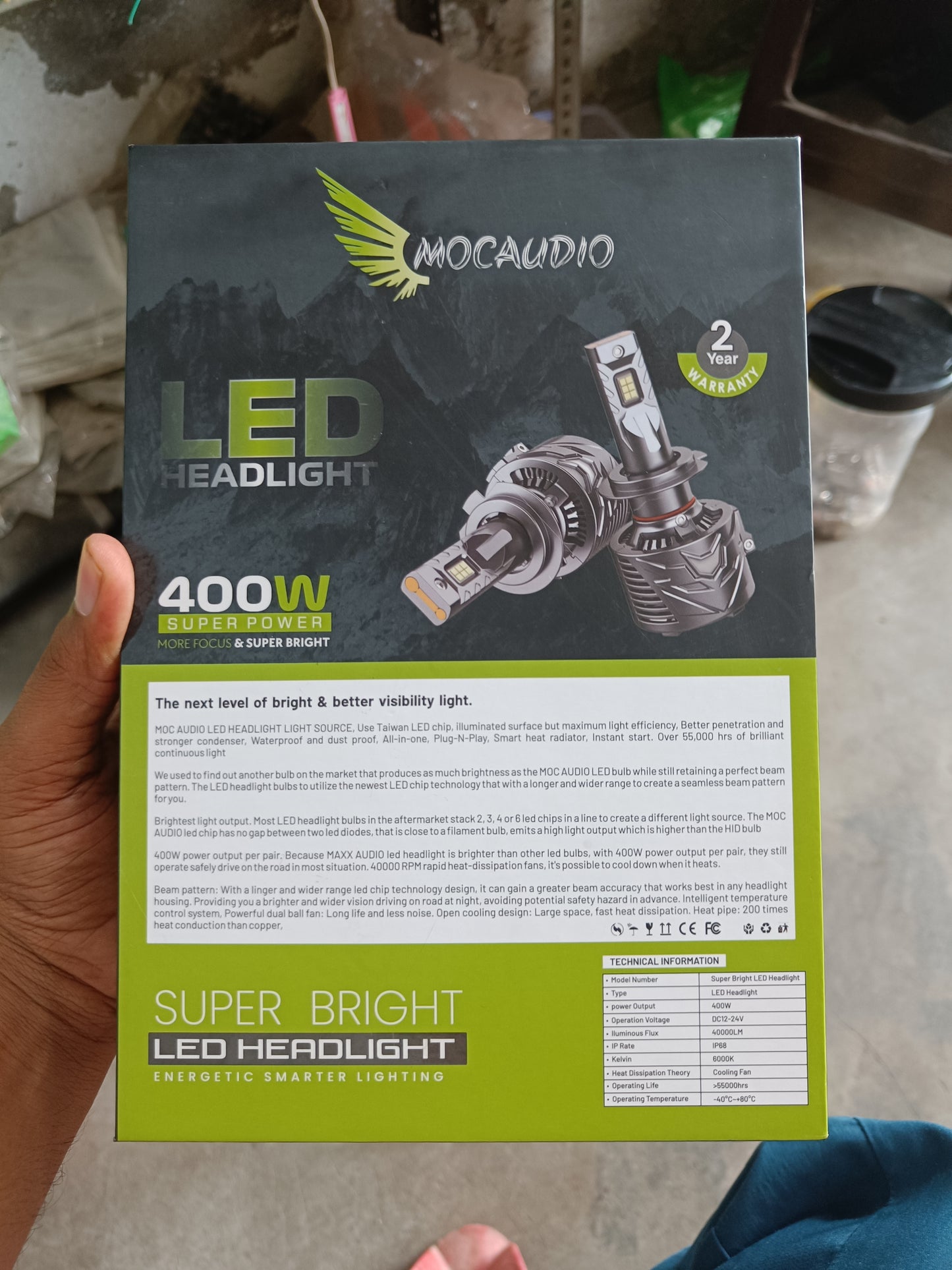 MocAudio 400W Led Headlight (2 Year Warranty)