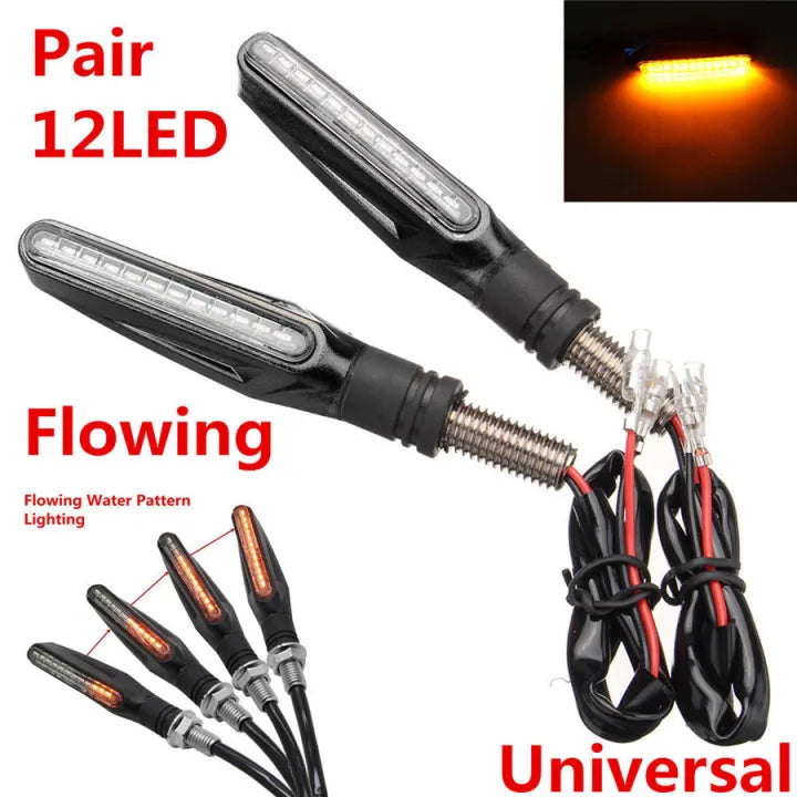 4 Pcs KTM Led Motorcycle Turn Signals Indicator Amber Light Compatible with all Bikes