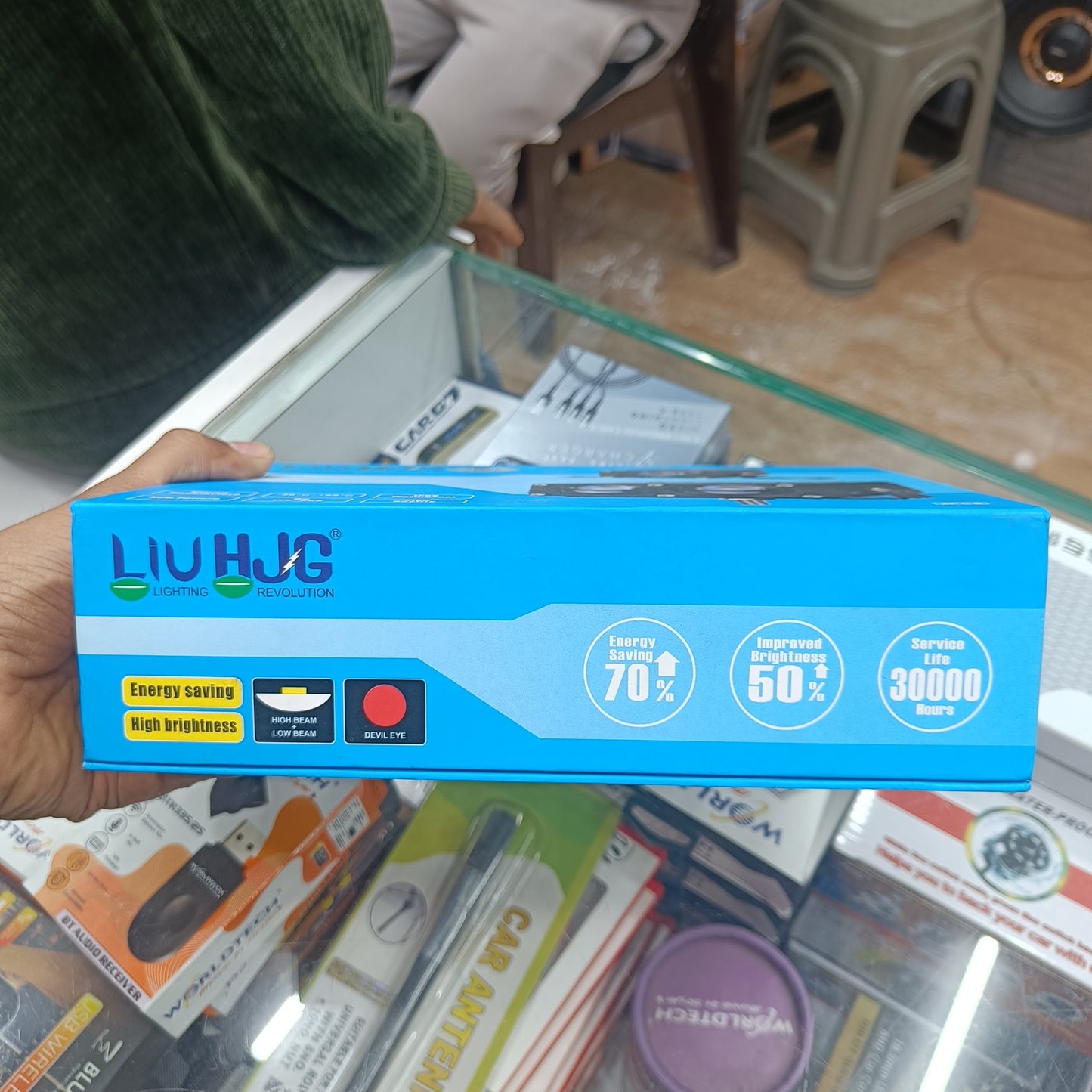 HJG Blaze 2 Waymaker Pro 160W LED Fog Lights (2 Pcs) – Dual Lens Laser Spot & Wide Spread | Red DRL | White/Yellow Modes | Universal for Cars & Bikes