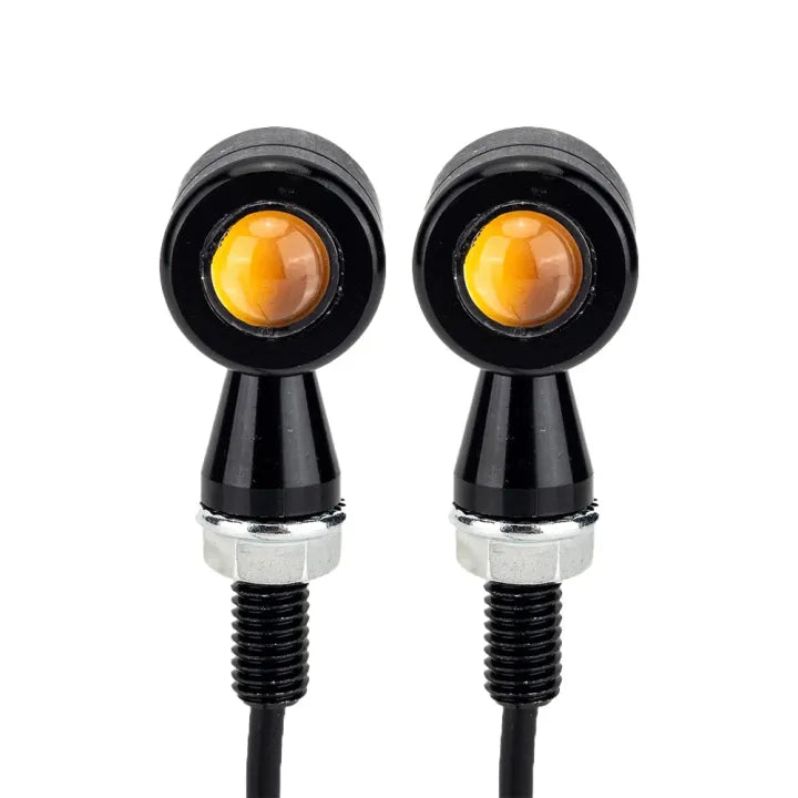 Aluminium Body Universal Small Front Rear Jet Indicator Turning Blinker Light (4Pcs)