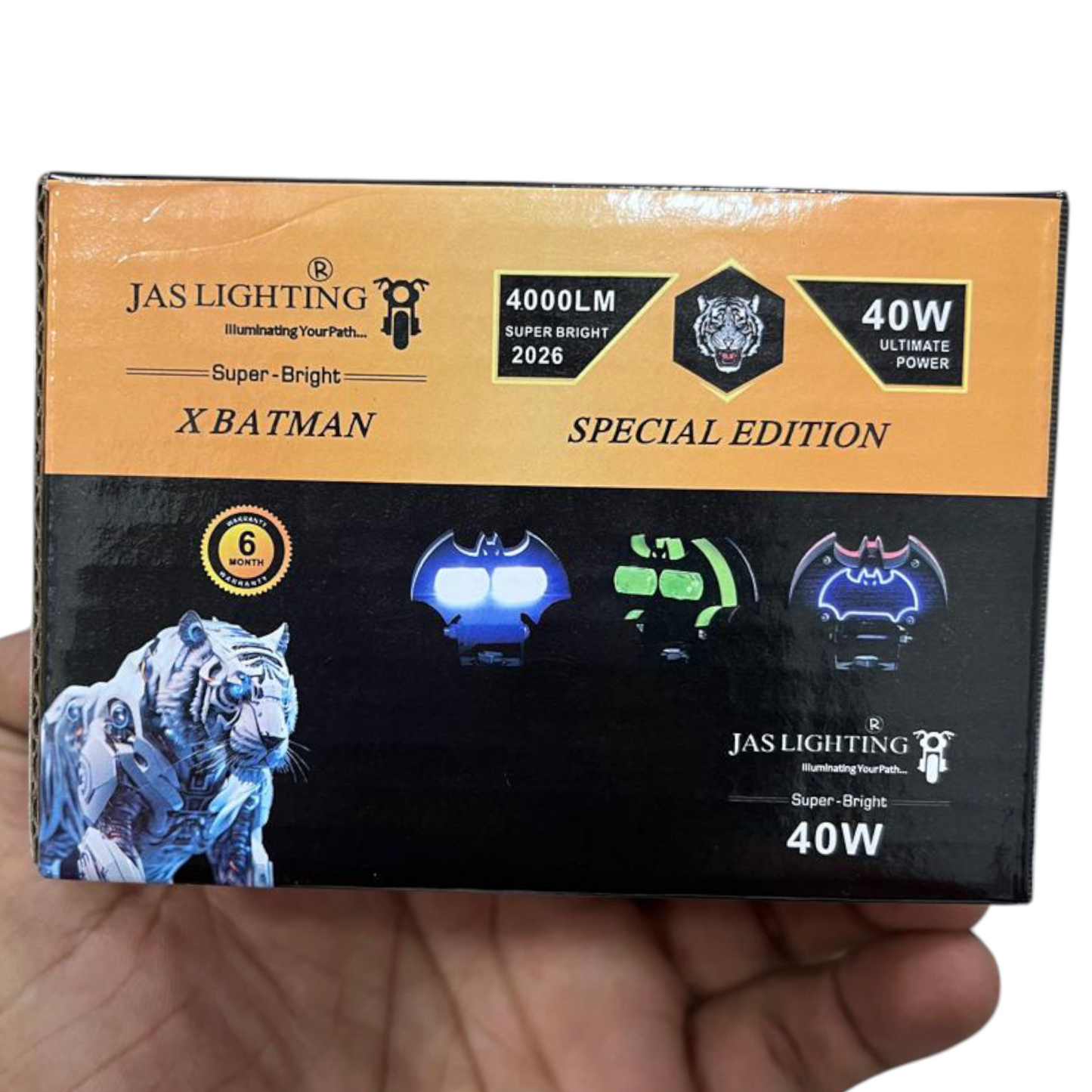 JAS Batman 80W Pair Fog Lights (Dual Color + RGB DRL | Pack of 2) – Waterproof, Flash Mode, 1-Year Guarantee