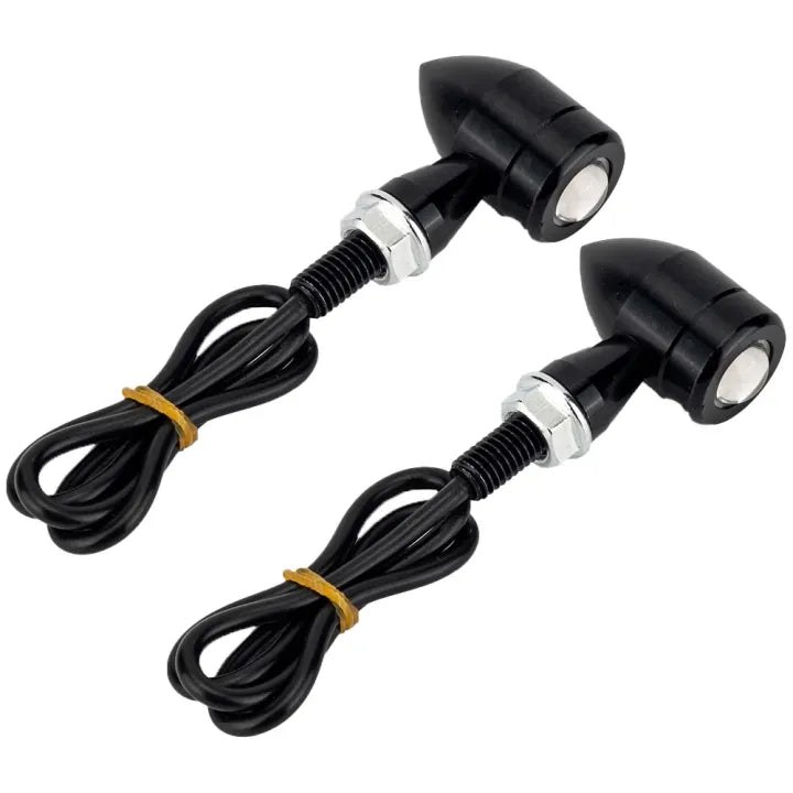 Aluminium Body Universal Small Front Rear Jet Indicator Turning Blinker Light (4Pcs)