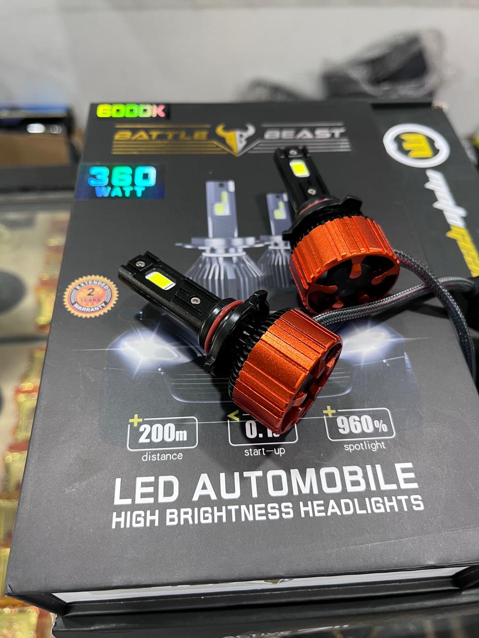 360W Battle Beast Headlight with 2 Year Replacement Warranty