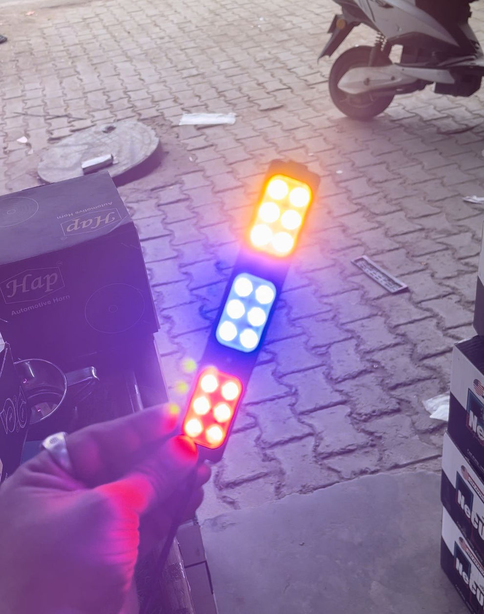 3 Colour RGB Hazard Light (2 Pcs)