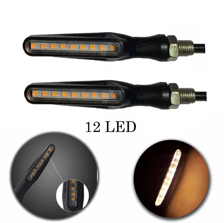 4 Pcs KTM Led Motorcycle Turn Signals Indicator Amber Light Compatible with all Bikes