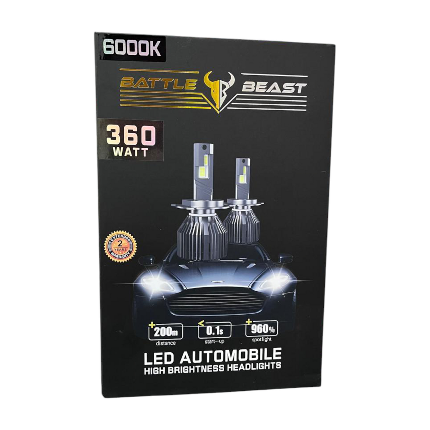 360W Battle Beast Headlight with 2 Year Replacement Warranty